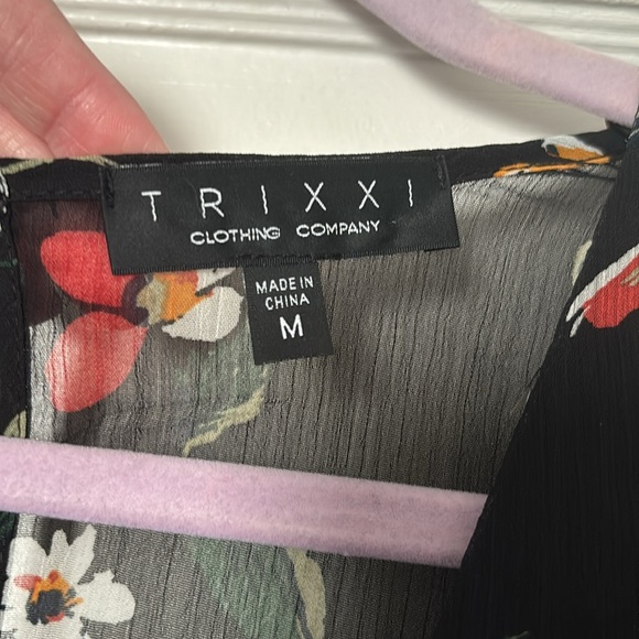 Sheer floral wrap dress - Picture 4 of 5